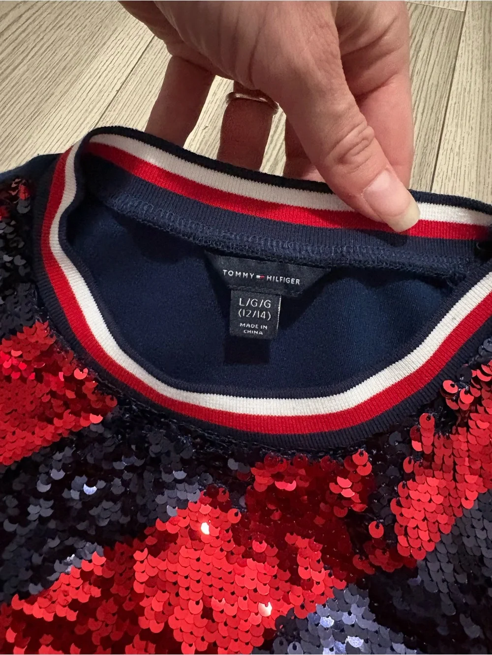 Tommy Hilfiger Girls Sequin Dress Size 12/14